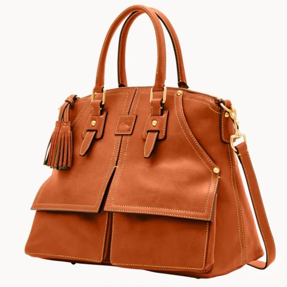 🔥Dooney & Bourke Florentine Clayton In Natural With Gold Hardware, New W/Tags! - Picture 3 of 12